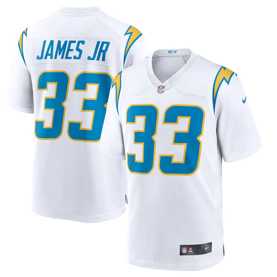 Men Los Angeles Chargers 33 Derwin James Nike White Game NFL Jersey